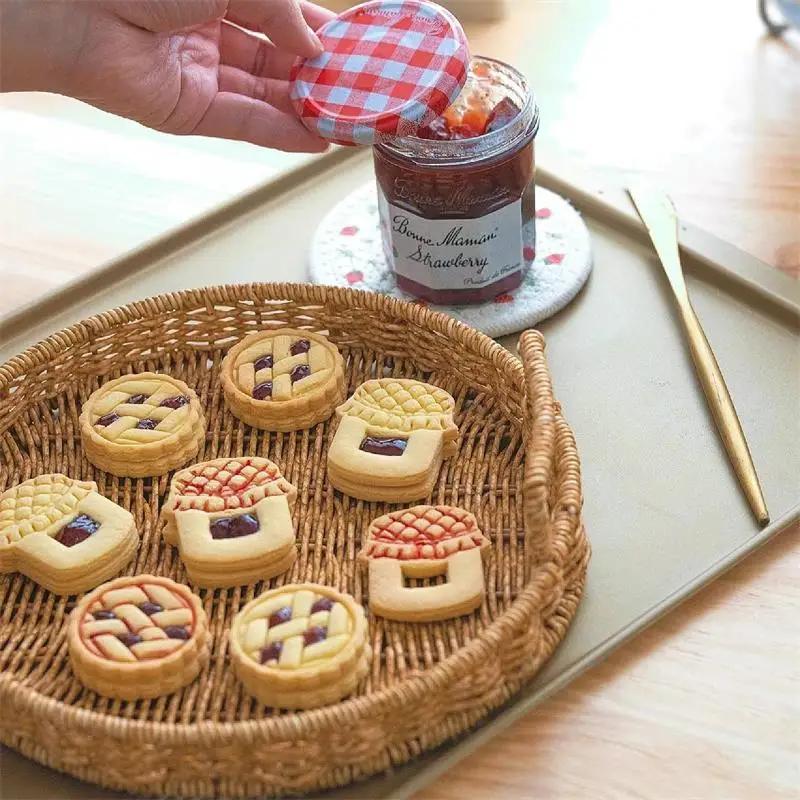 Jam Sandwich Cookie Mold 3d Christmas Envelope Love Shape Pressable Cutter Biscuit Fondant Cookie Stamp New Year Cake Decor