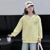 2026 Girls' Trendy Cartoon Print Two-Piece Hoodie T-shirt