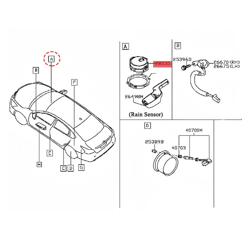 

Front Windscreen Rain Light Sensor Module For Nissan X-Trail T32 Navara D23 Murano Z52 Qashqai J11 Skyline HNV37 HV37 Teana L33Z