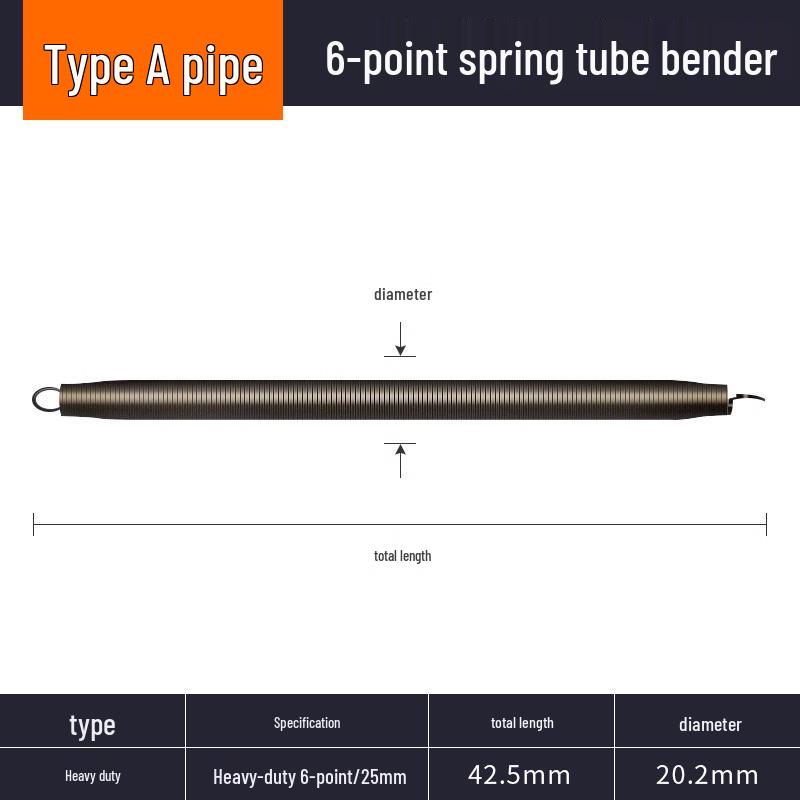 1.5m Manual PVC Conduit Bender Spring for Electricians - Fits 3/8", 1/2", and 3/4" Conduits