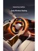 Universal Wireless Heated Steering Wheel Cover - Plush, Anti-Freeze, Short Pile Suede for Winter, Round & D-Shape