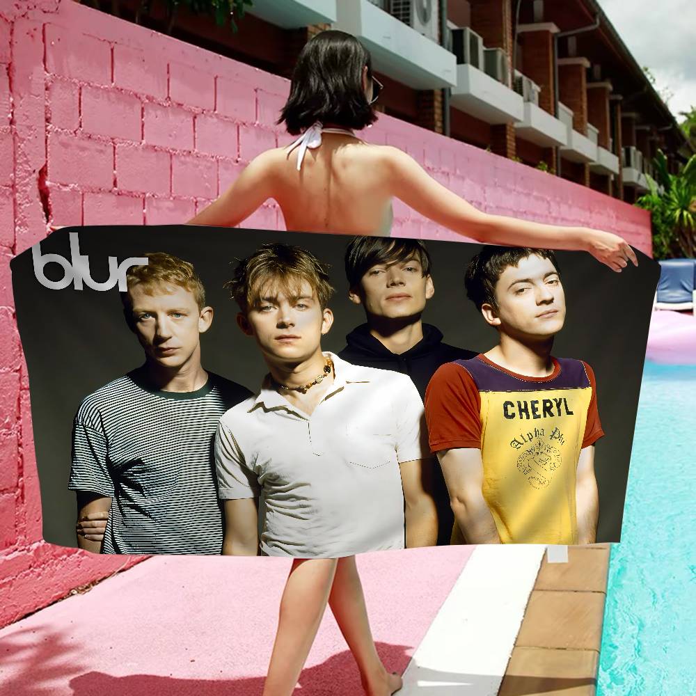 Pop Band Blur Microfiber Blanket Quick Drying Beach Towels Oversized Printing Super Absorbent Pool Towel Blanket