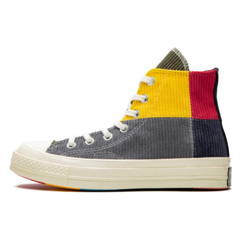 

Converse X Offspring 1970s Chuck 70 Anti-Slip Shock Abrasion Resistant High Top Board Shoes Unisex Brown Yellow 36.5