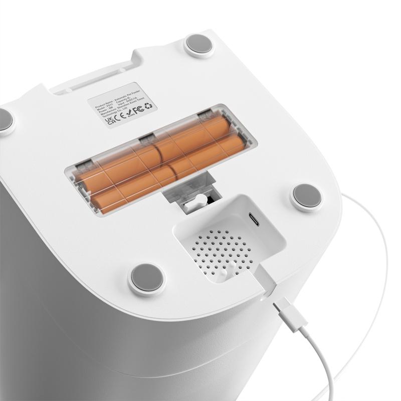 Automatické krmítko pro domácí mazlíčky Psí kočka Univerzální inteligentní krmení z nerezové oceli s dvojitou miskou s Wifi