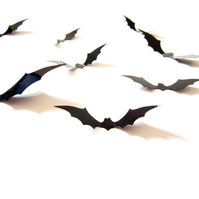 Halloween Wall Sticker Eye-catching Mystery Bat Sticker Trend Creative Holiday Decorations Scene Layout Stickers Festive Unique