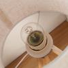 Modern Minimalist Bedside Lamp 12W 3-Color LED Lamp Flicker-Free Eye-Care Night Light with Wood Base for Home, EU Plug