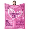 Süße 16 Decke Geschenk für Mädchen, 40"x50", Geburtstagsgeschenk für Tochter, Schwester oder Sie – Kompatibel mit Teenager-Schlafzimmer-Dekoration