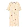 Short-sleeved nightdress women's summer thin threaded ice silk modal with chest pads, loungewear anti-bumping can be worn outside set