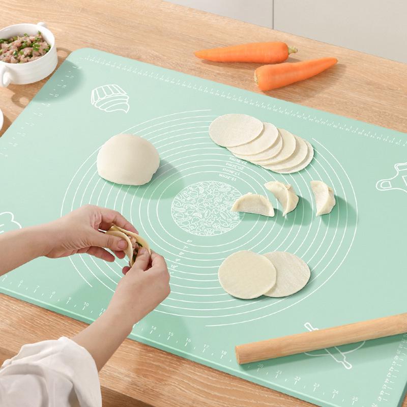 Silicone Non-Slip Dough Kneading and Rolling Mat – Large Food-Grade Kitchen Board for Dumpling Making