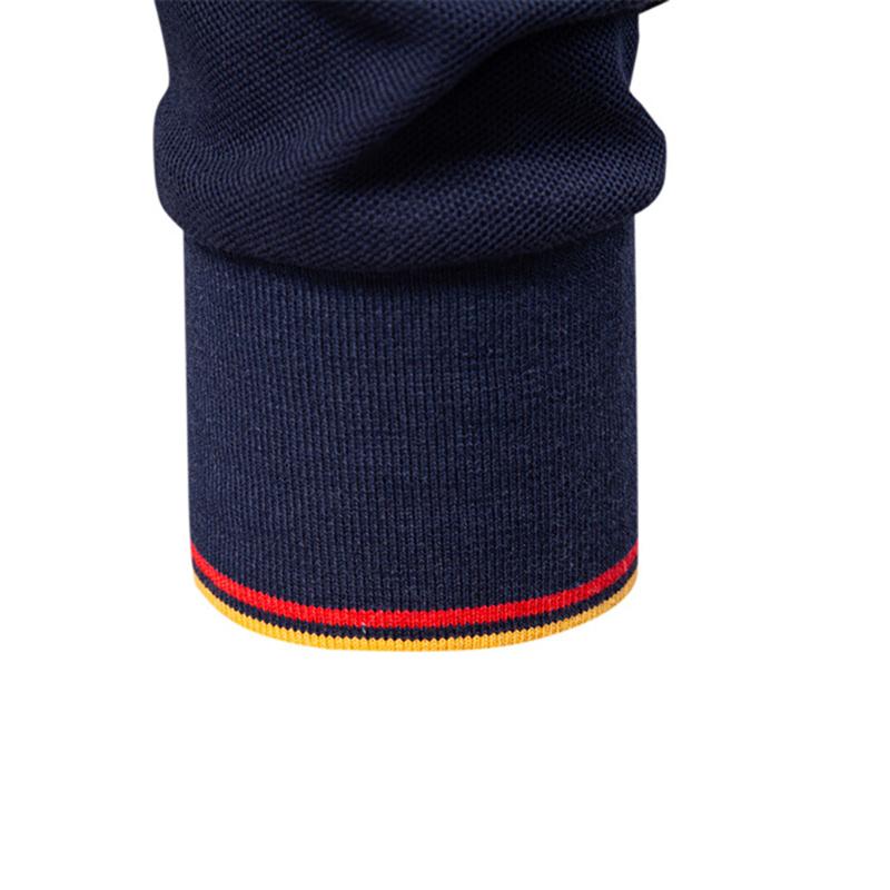 Polo Ralph Lauren 2025 Podzimní Nové Výšivky Pánské Polo tričko s dlouhým rukávem, Jednobarevný Pánský top s klopou, Všestranné Polo tričko pro muže