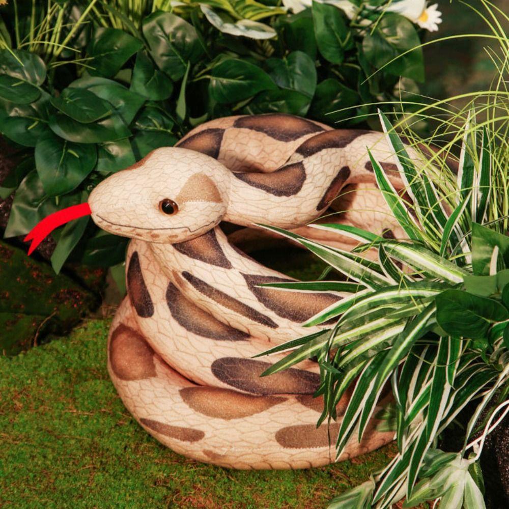 Green/Red Snake Plushie Doll Soft Stuffed Wild Animal Simulation Snakes Plush Toy Home Decor