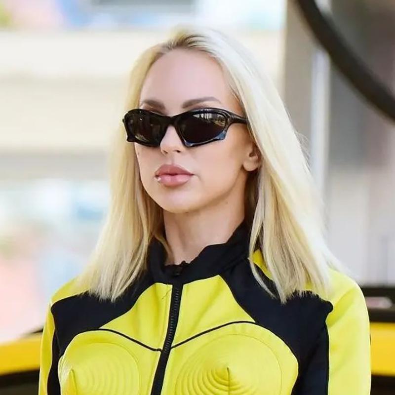 New  Sports Sunglasses Women Trends Punk Sun Glasses Men Retro 2000'S Luxury Brand One Piece Special-Shaped