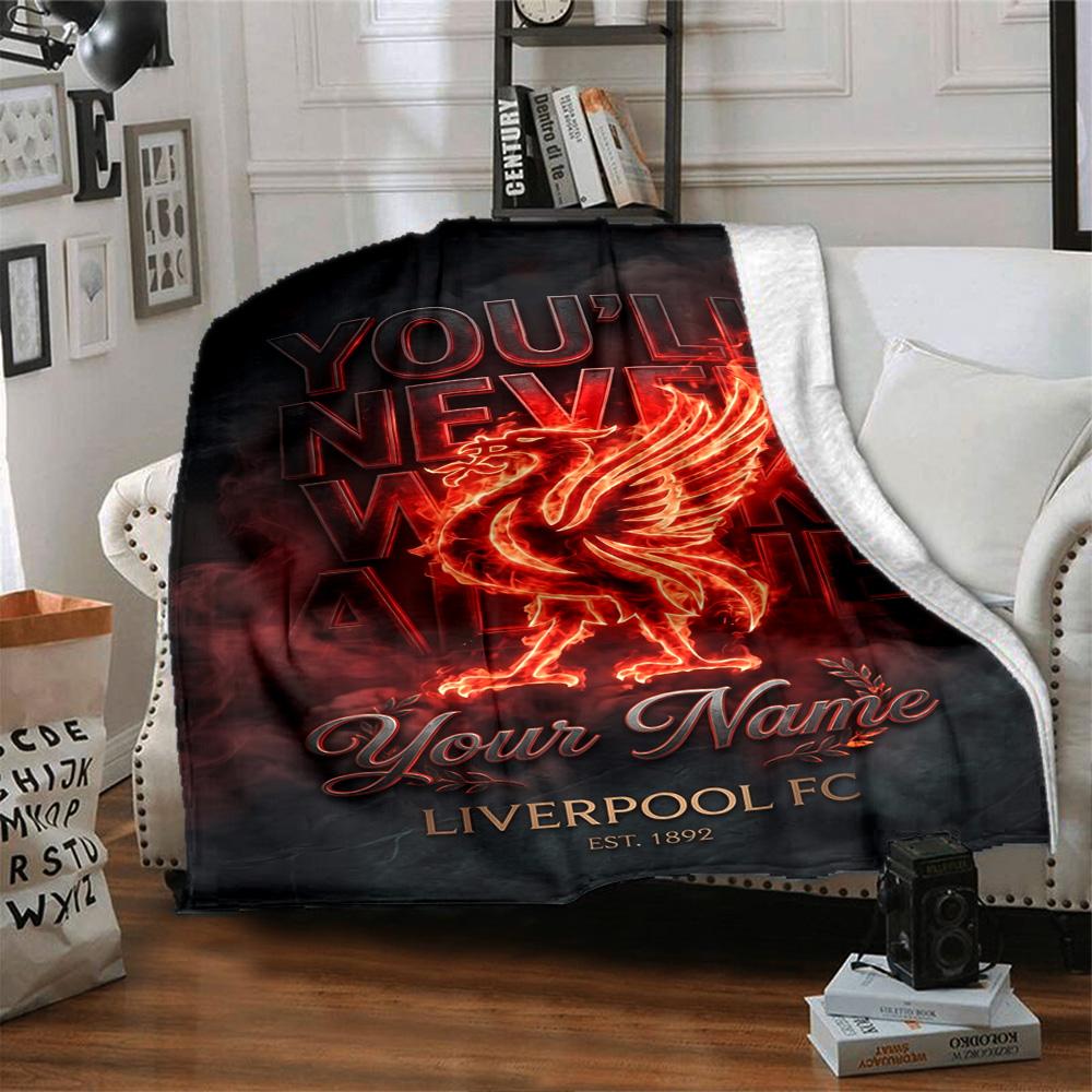 Liverpool Gepersonaliseerde Textiel Deken Multifunctionele Gepersonaliseerde Deken Zacht Warm Gezellig Plaid Voor Bank Kantoor Zee Strand Bed Vier Seizoenen Multifunctioneel