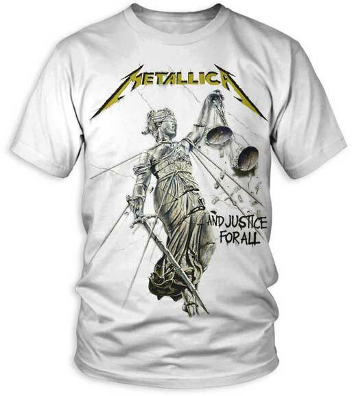 METALLICA cd cvr И СПРАВЕДЛИВОСТЬ ДЛЯ ВСЕХ Официальная БЕЛАЯ РУБАШКА LRG Новая молния убить Унисекс Футболка XL