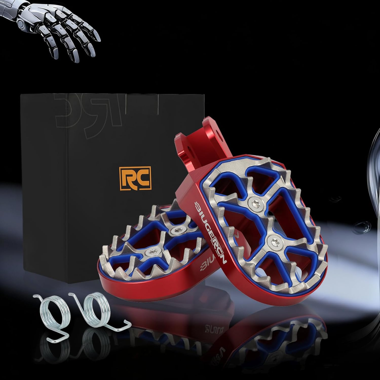 

Dirt Bike Foot Pegs,Ebike Stainless Steel & Aluminium Footpegs Foot Rest Pedals for CRF150F CRF230F 03-19 / Sur Ron light bee S/X/TALARIA MX3 MX4 MX5