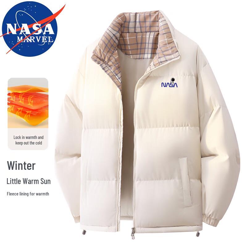 NASA MARVEL Men's Stand Collar Loose Puffer Jacket