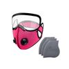 Cycling Face Mask with Transparent Shield and Replaceable Filters Adjustable Breathable Protective Cover for Outdoor Sports and Commuting