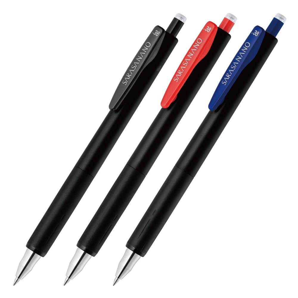 

Zebra Gel Ballpoint Pen Sarasanano Black Red Blue 3 Color Set 0.38mm P-JJX72-3C-AZ