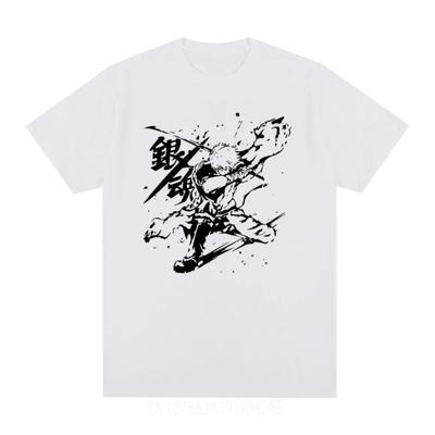 GINTAMA Vintage T-shirt Sakata Gintoki Kagura Cotton Men T Shirt New Tee Tshirt Womens Tops