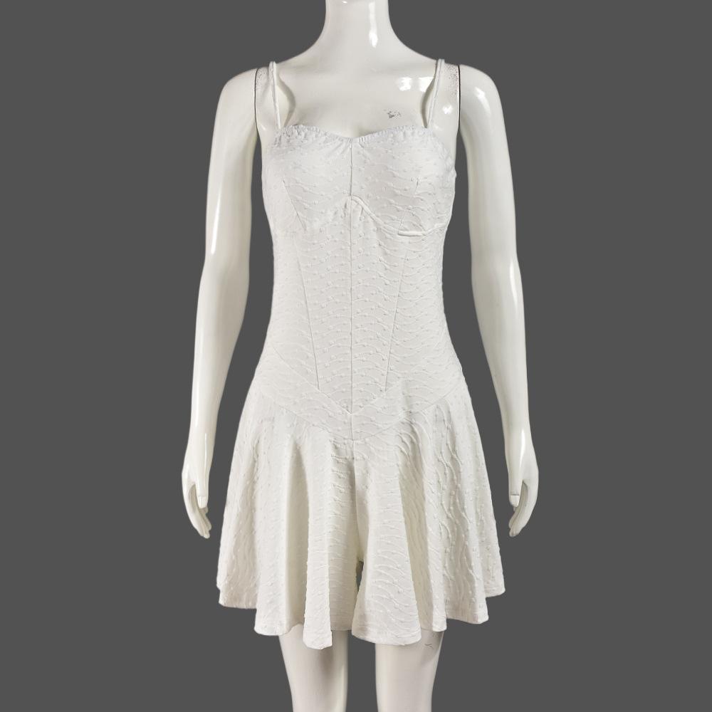 

Белый сексуальный комбинезон с открытой спиной, женский летний тонкий комбинезон без рукавов с высокой талией, женский уличный модный комбинезон для пляжного отдыха, повседневный комбинезон на бретельках L белый