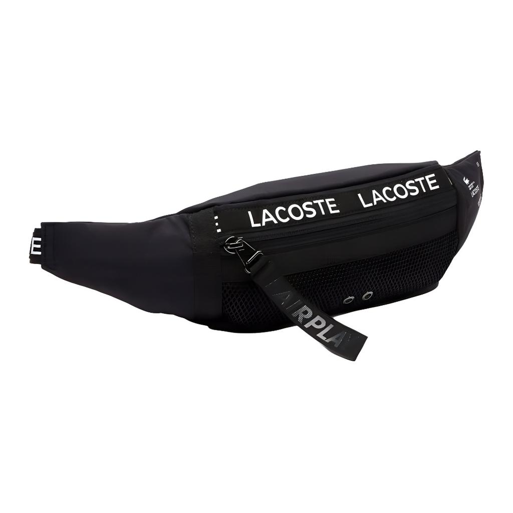 Lacoste Casual Versatile Comfortable Nylon Waist Bag Medium Unisex bags Black NU3798UH-000