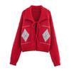 European and American Style, New Women's Clothing, Fashionable, Versatile, Cross-border Foreign Trade Jacquard Strap Knitted Cardigan
