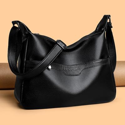 Große Kapazität Damentasche Mode Atmosphäre Damentasche Muttertasche Senior Sense Single Shoulder Crossbody Bag Weiches Leder