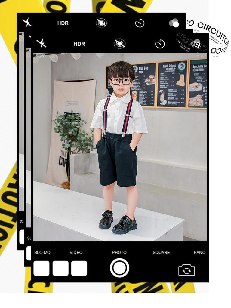 Boys' Black Leather Shoes Soft Sole, Korean-Style, for Spring/Autumn 2025 School Performance.