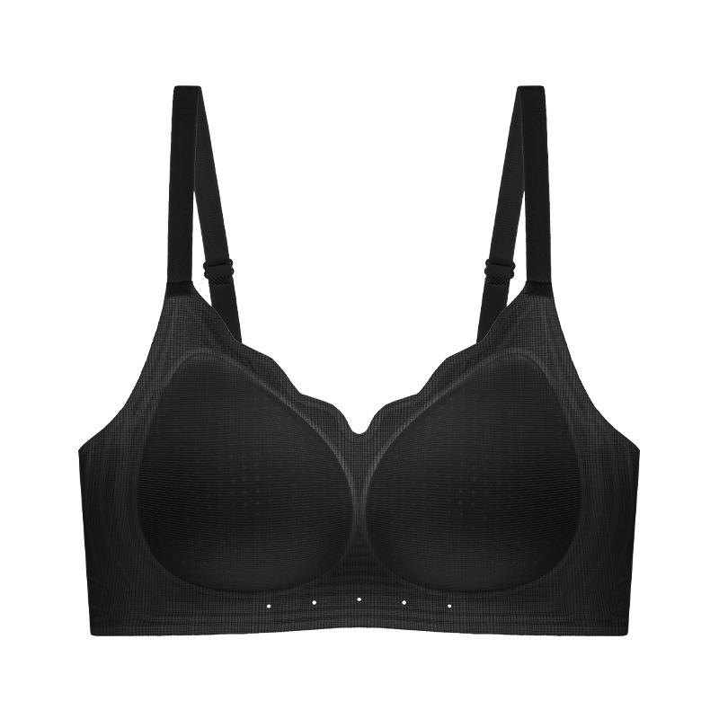 A Antibacterial ultra-thin breathable summer bra underwear women's soft support invisible beauty back gathering breast bra cover