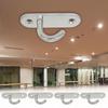 4Pcs Stainless Steels Pad Eye Plate Marine Hardware Hook Heavy Duty Ceiling Hook Half Opening Staple Hook Enduring