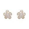 Silver Needle Transparent Crystal Flower Earrings Women's Simple Versatile Temperament Earrings Personalized Fashion Earrings