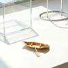 3D Printed Canoe Miniature Ornament, Compact Mini Boat Model with Paddle Accessories, Fine Wood Grain Texture Realistic Canoe Replica