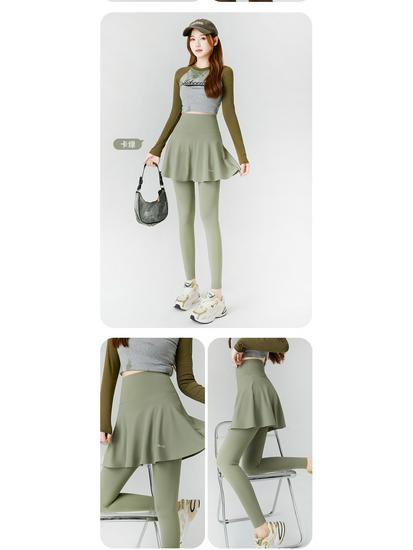 Shark Women's High-Waist Slimming Skirt Pants - Autumn Yoga Style with Hip Lifting Effect