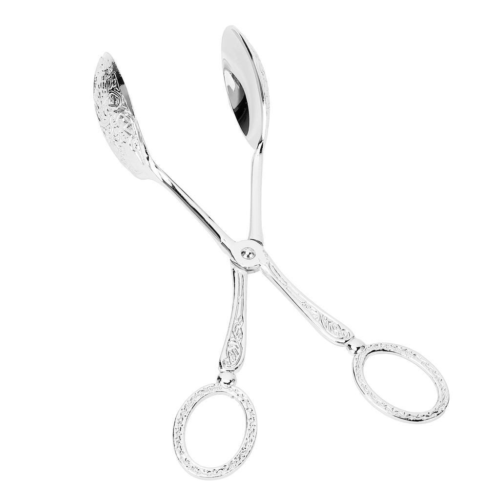 Metal Spoon Clip European   Multifunctional Serving Scissor Tongs for Cake Bread Fruits Home Kitchen Party Buffet
