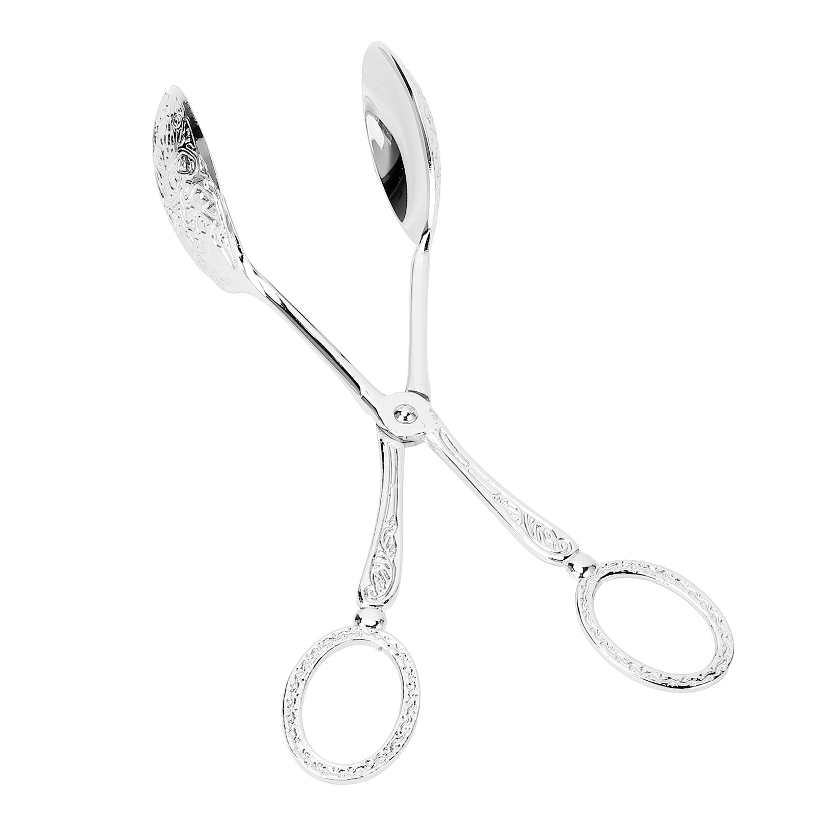 

Metal Spoon Clip European Multifunctional Serving Scissor Tongs for Cake Bread Fruits Home Kitchen Party Buffet
