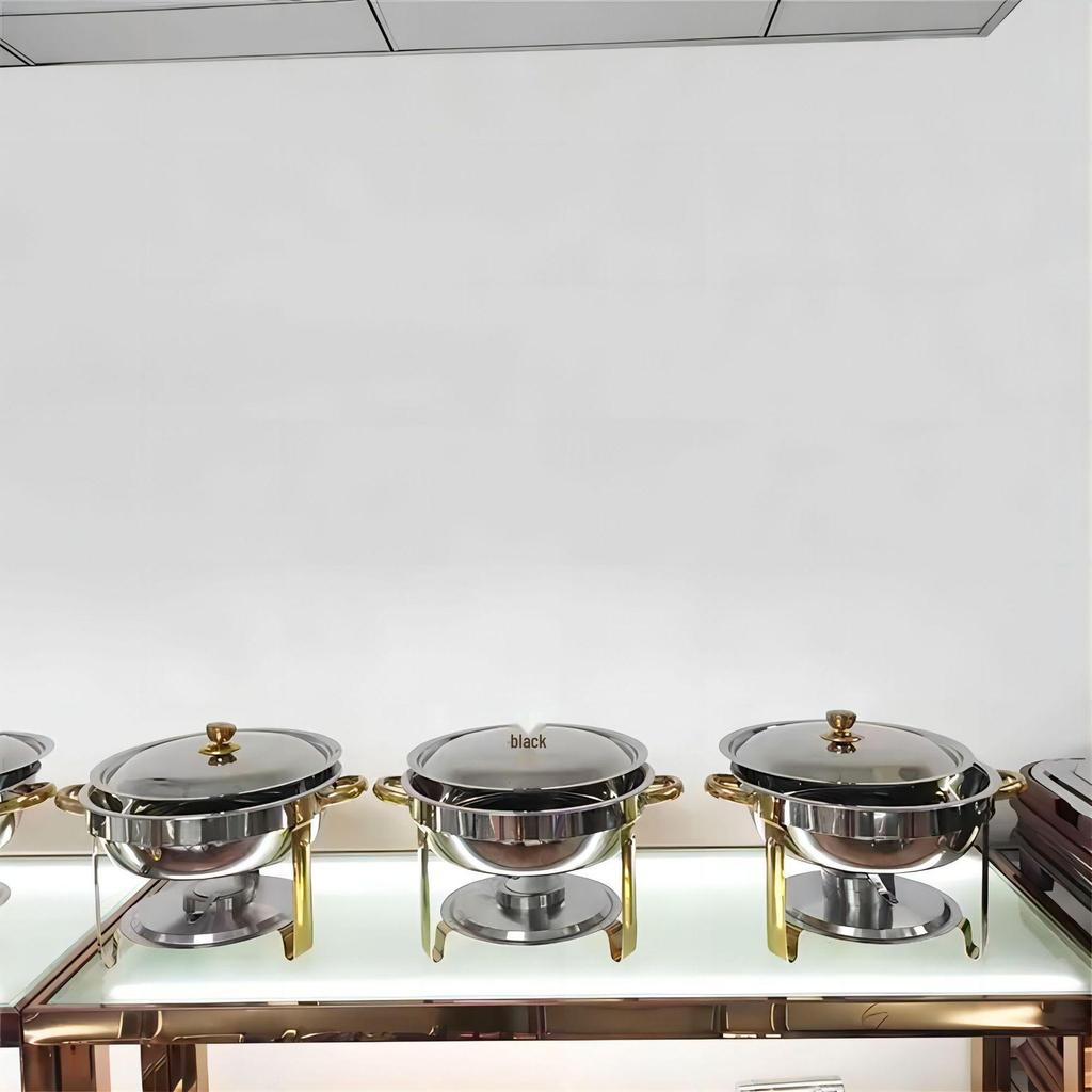Stainless Steel Chafing Dish Buffet Set with Alcohol Burner