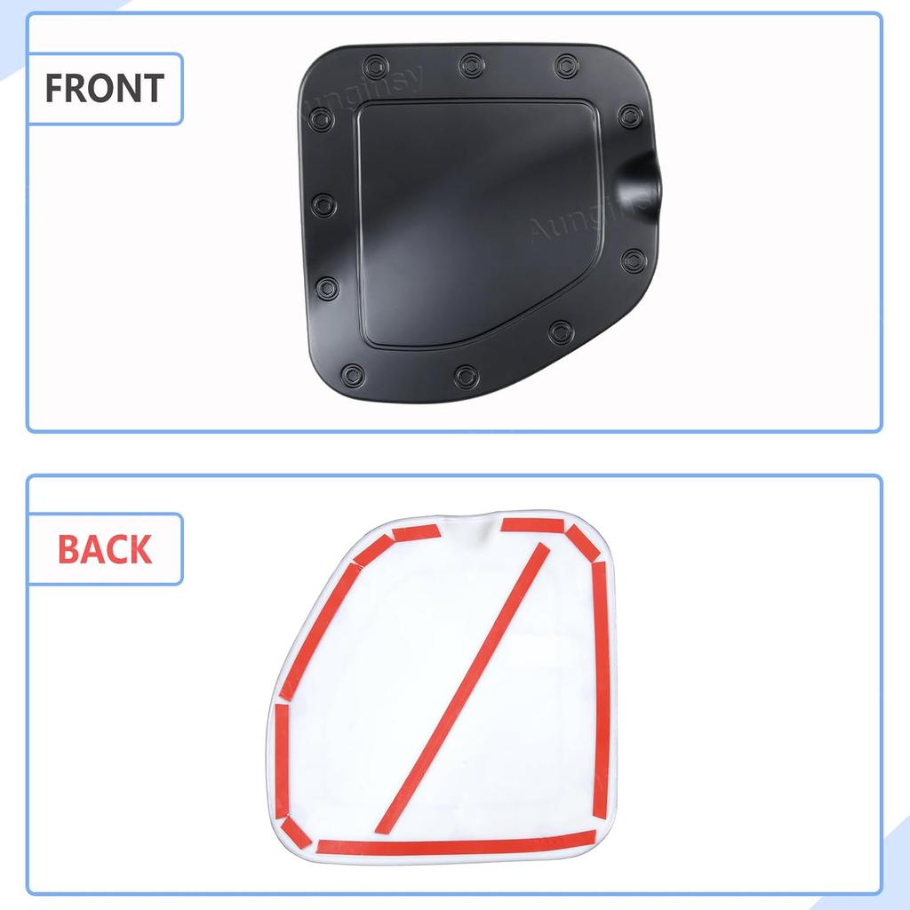 Aunginsy Car Fuel Tank Cap Trim Cover Compatible with Toyota Tacoma 2011-2015 Pickup Truck Oil Gas Cap Fuel Trim Cover Fuel Filler Cap Door Scratches