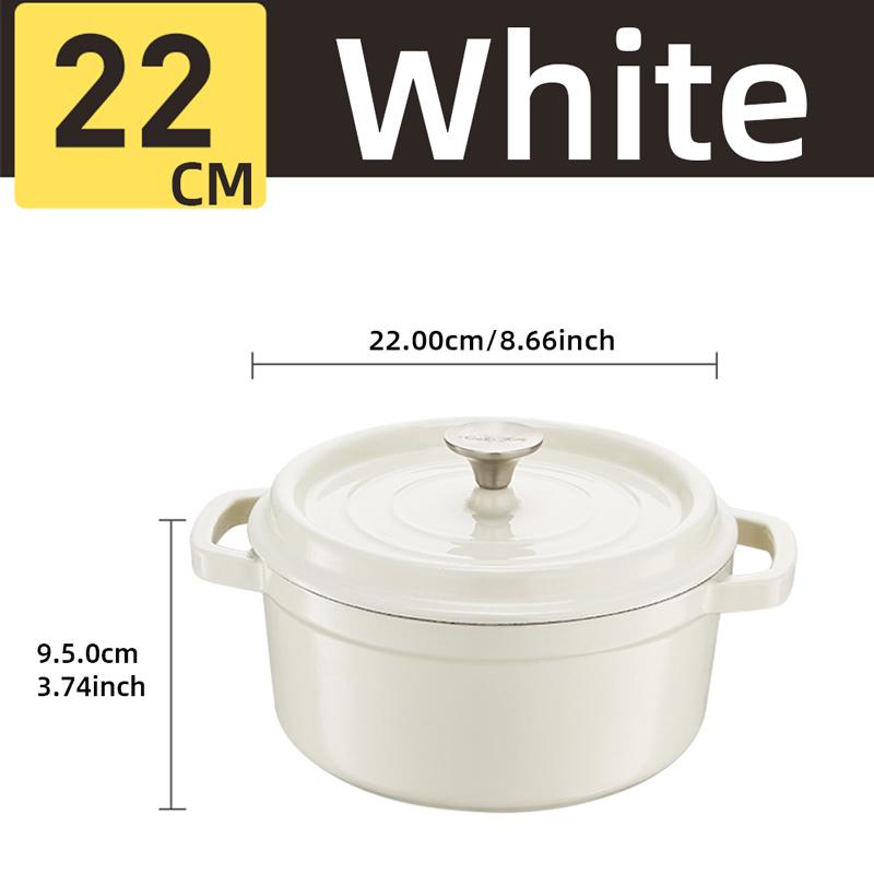 

COOKER KING Cast Iron Enamel Non Stick Pot Household Stew soup Pot Gas Induction Cooker Universal Cooking Cookware