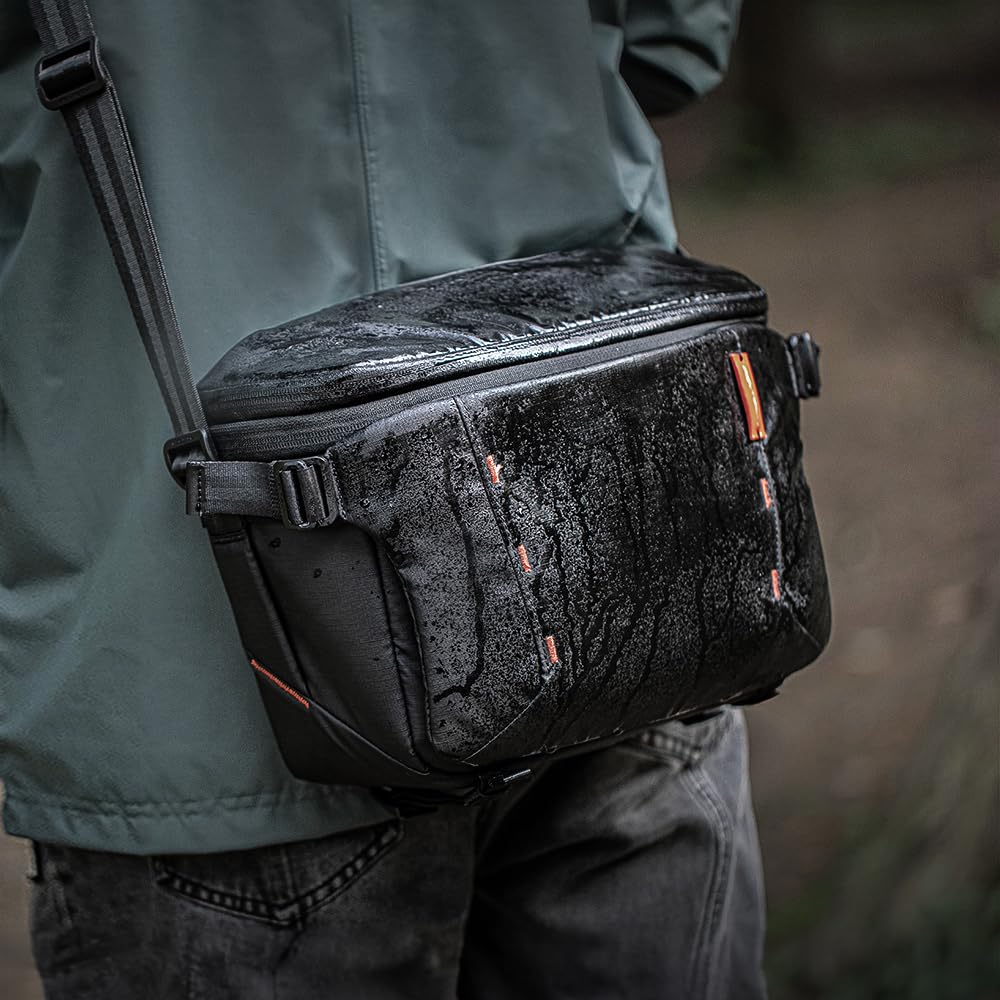 PGYTECH OneMo Sling Bag, Shoulder Bag for Cameras, Stabilizers, Gimbals, Expandable, Water-Resistant Shoulder Pad, Pocket, AirTag, Quick Adjuster,