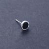 Hip Hop Punk Zinc Zinc Alloy Fashion Jewelry Earrings for Men Korean Style Earrings Black Agate Stud Earring