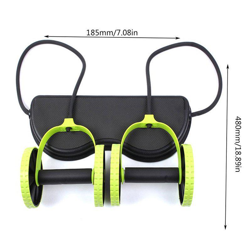 Puller Double-Wheel Abdomen Pull Rope Exercise Muscle Abdominal Equipment