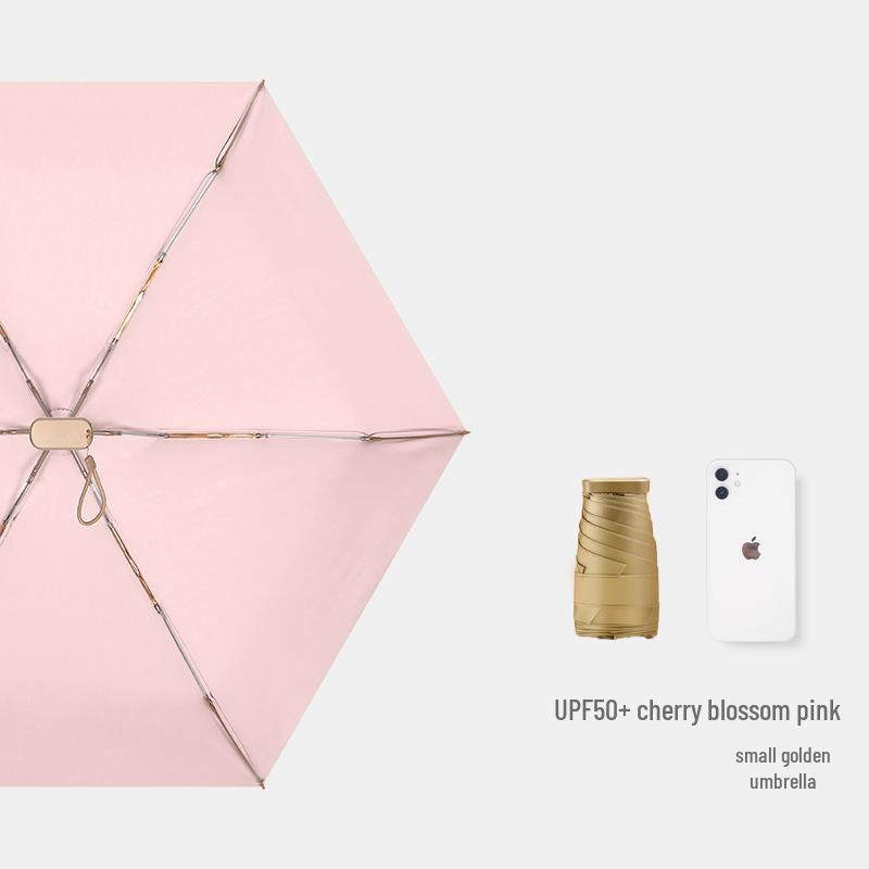Women's Compact Sunscreen Mini Folding Umbrella - Travel-Size, Rain or Shine, Customizable Design