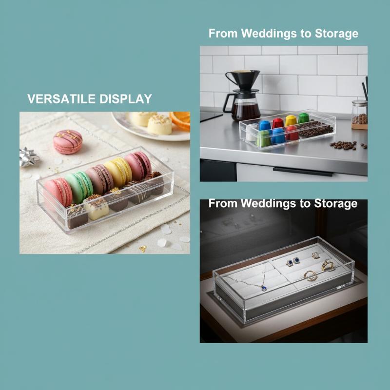 New Thickened Rectangular Acrylic Storage Box High Transparency Food Gift Packaging Plant Landscaping Transparent Box