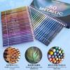 Roleness Metallic Colored 50 for Kids and Coloring Metal Professional Soft Pencil Sharpener Included Pencils, Colors, Oil-Based, Adults, Books,