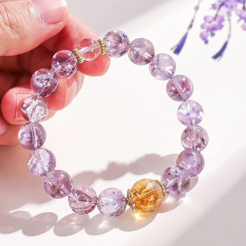 Ladies Prosperity and Fortune-changing Imitation Purple Crystal Bracelet