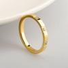 New Korean Version Minimalist Titanium Steel Ring with Diamonds for Couples, Rings, Internet Celebrities, Temperament Rings, Three Diamond Rings