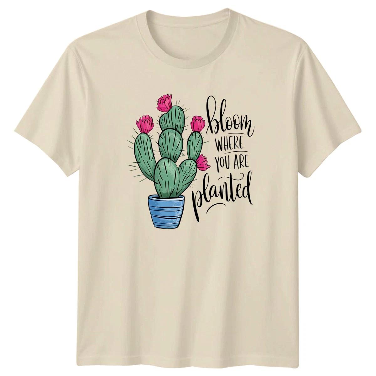 Bloom Where You Are Planted Womens T-Shirt Indoor Plants Gardening Mothers Day XXXL