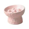 Ceramic Cat Slow Feeder Bowl Slanted Mouth Pet Drinking Eating Feeder  for Kitten/Puppy/Bunny