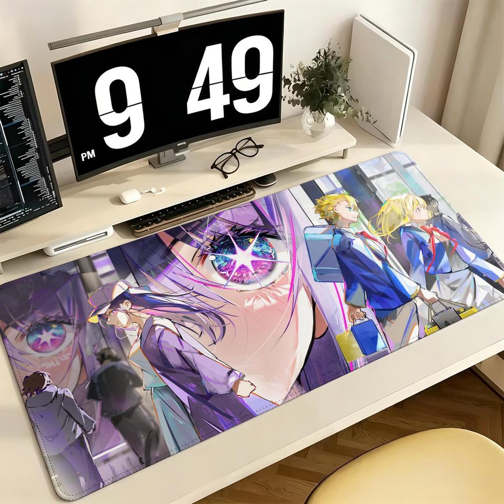 Anime Oshi No Ko Pro ESports Xxl Gaming Mousepad Extra Large NonSlip Stitched Edge Keyboard Laptop Desk Mat For Pc Gamer