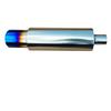 Universal Blue-Tinted Stainless Steel Rear Muffler for BMW & Mercedes-Benz Cars & Motorcycles
